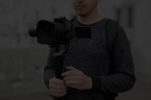 Videographer with Camera and Stabalizer