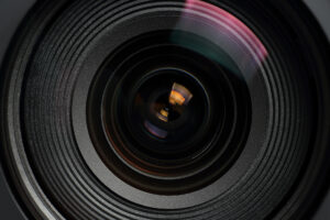 Close up of a macro video lens